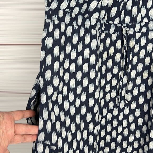 NWOT Patagonia Blue Polka Dot Hemp - Cotton Blend Sleeveless Drawstring Dress - Picture 8 of 13